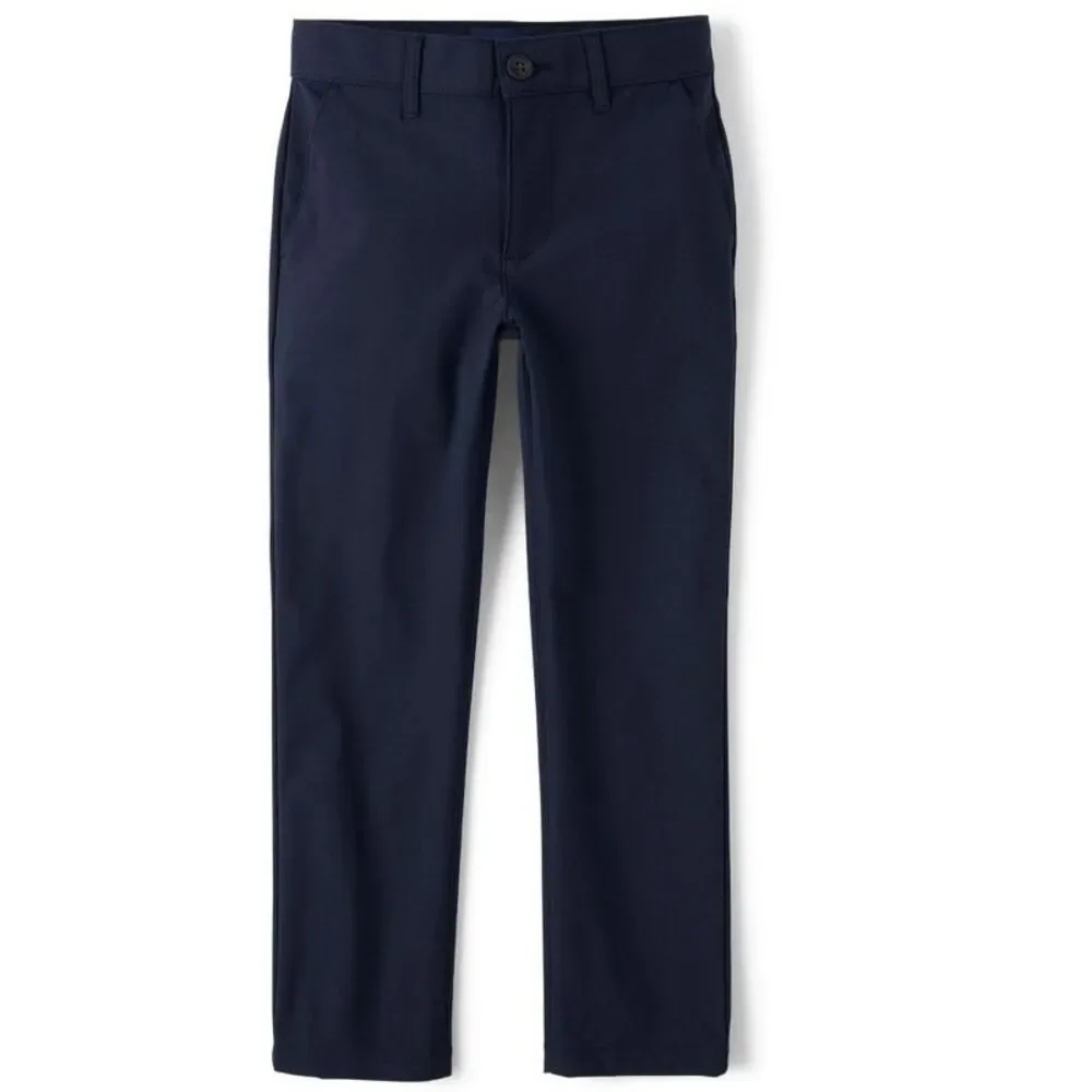 The Children's Place Boys Uniform Quick Dry Skinny Chino Pants Blue 10